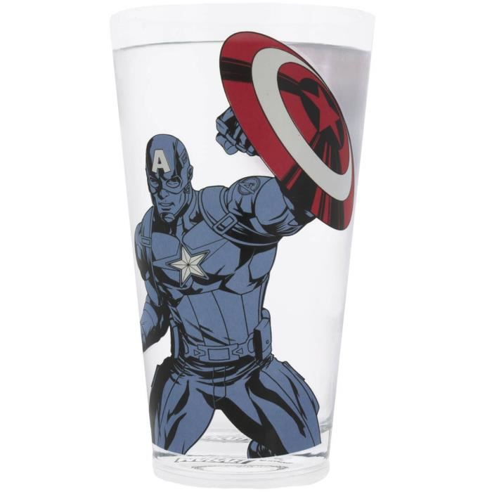 Verre Thermoreactif Captain America Marvel - Neuf