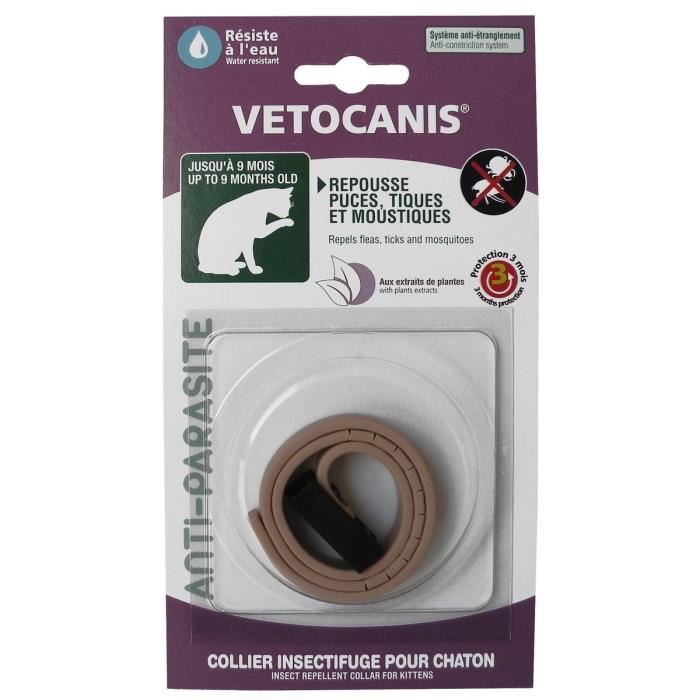 VETOCANIS Collier Anti-Puces et Anti-tiques Chaton