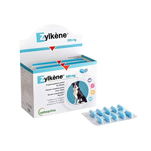 vetoquinol Zylkene - 225 mg Anti Stress pour Chien (100 gelules)
