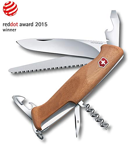 Couteau Suisse Victorinox Ranger Wood 55 Noyer 130mm 10 Fonctions