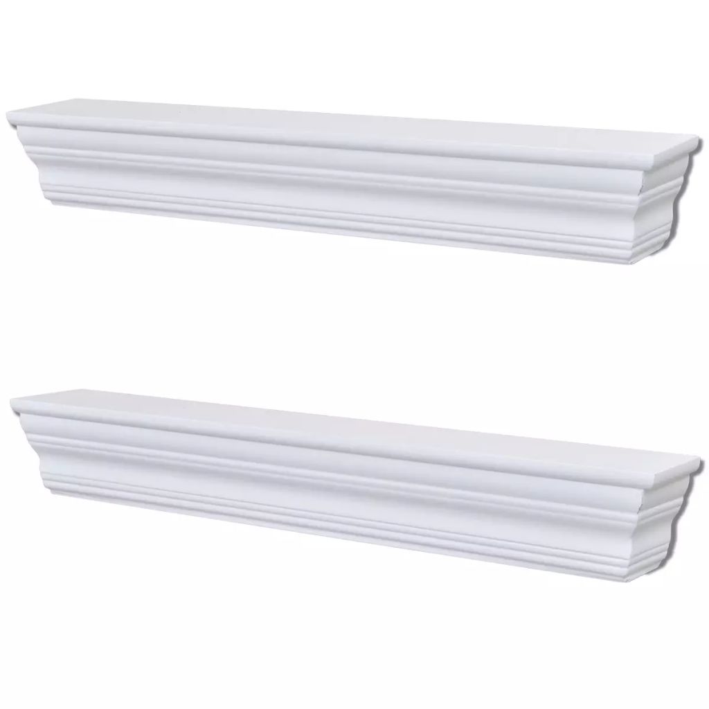 vidaXL Etageres murales Aaliyah 2 pieces Blanc