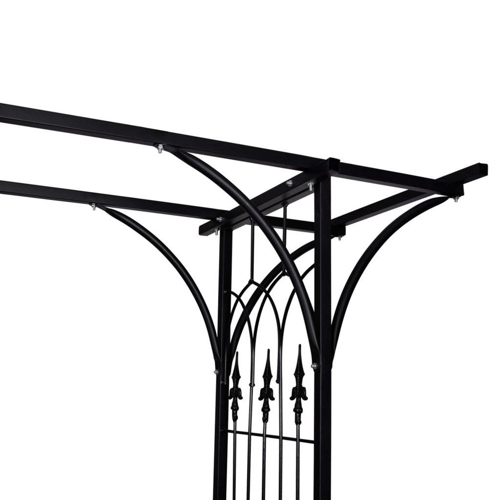 Arche De Jardin Avec Treillis 200 Cm Fer Vieilli Marron - Ciel & Terre
