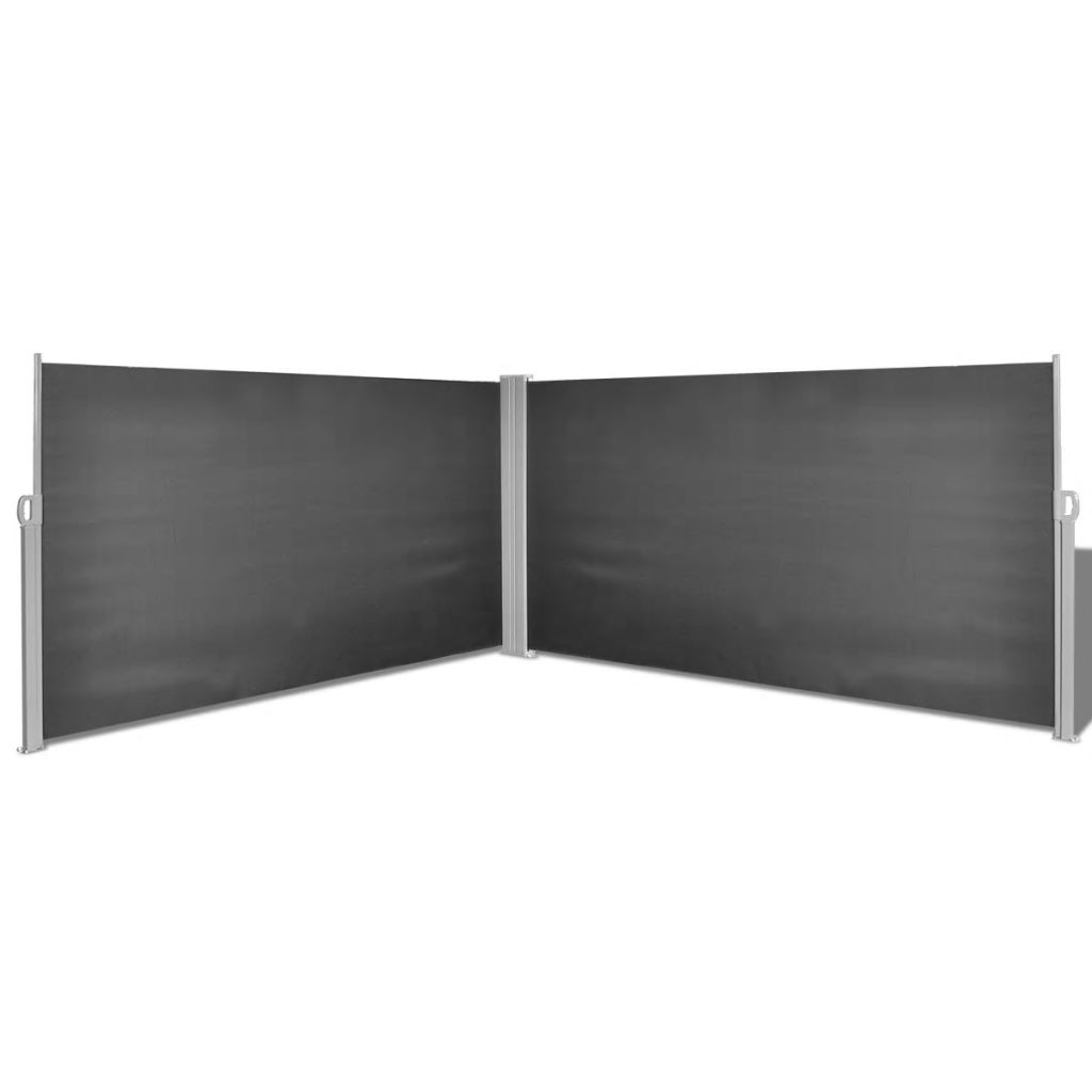 Vidaxl Auvent Lateral Retractable Noir 160 X 600 Cm