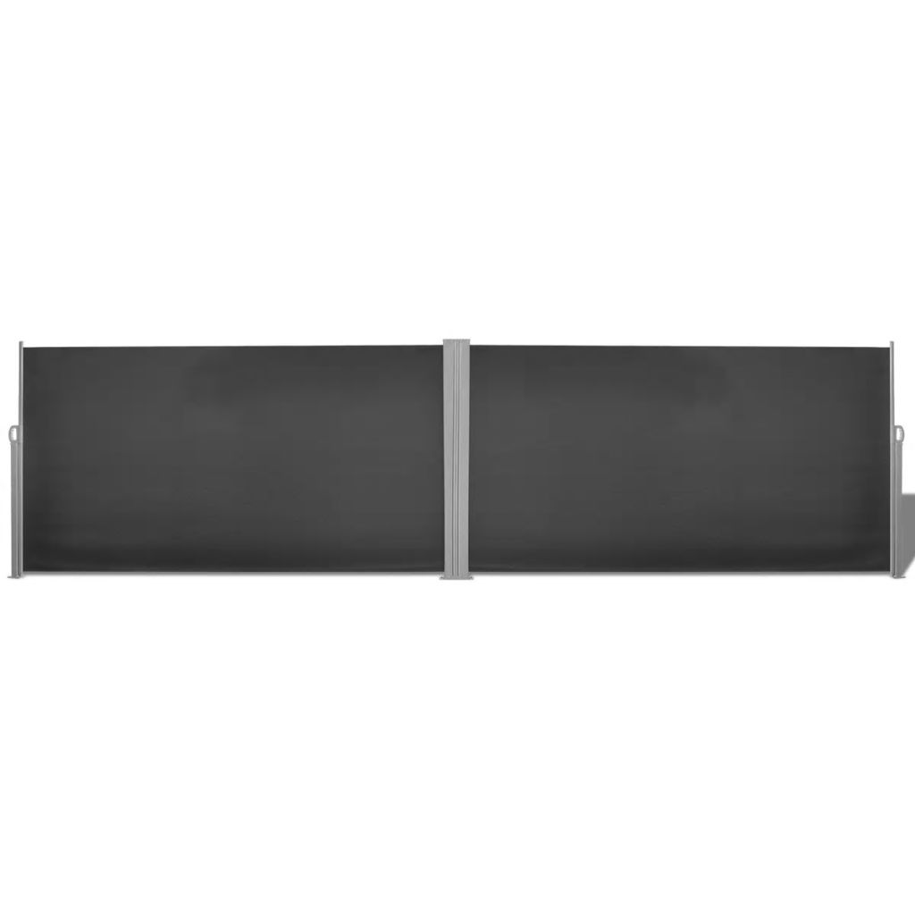 vidaXL Auvent lateral retractable 160 x 600 cm Noir