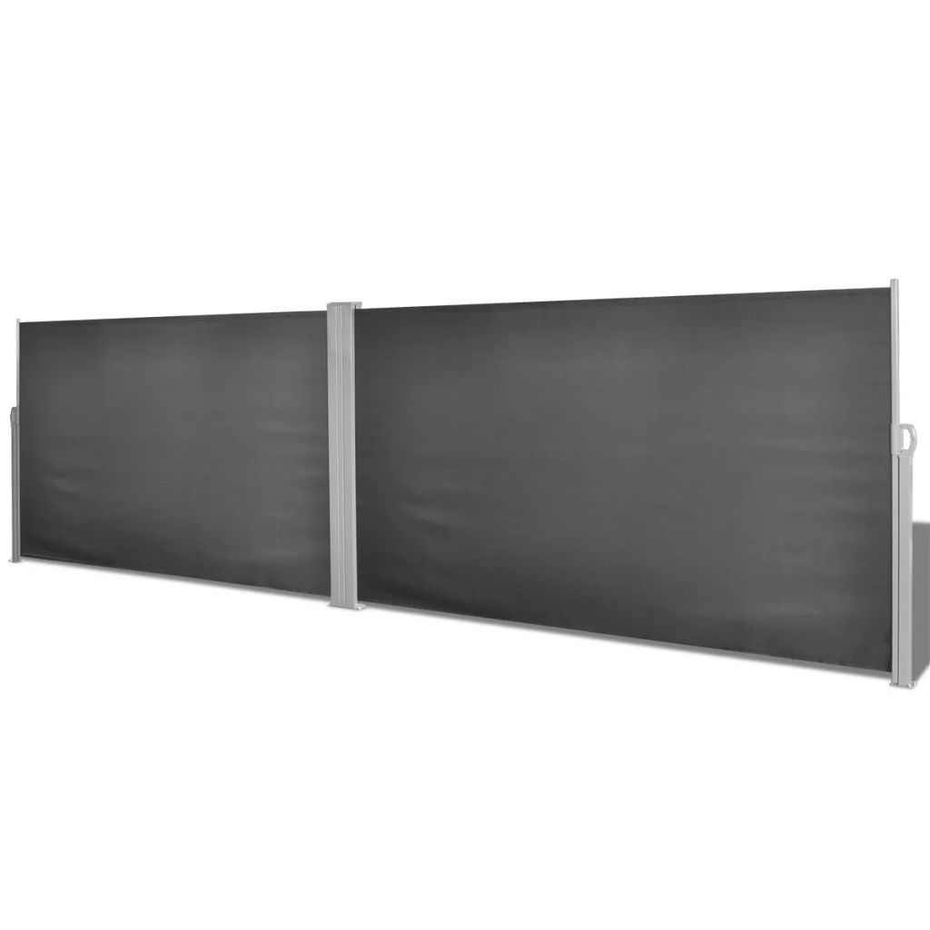 Vidaxl Auvent Lateral Retractable Noir 160 X 600 Cm