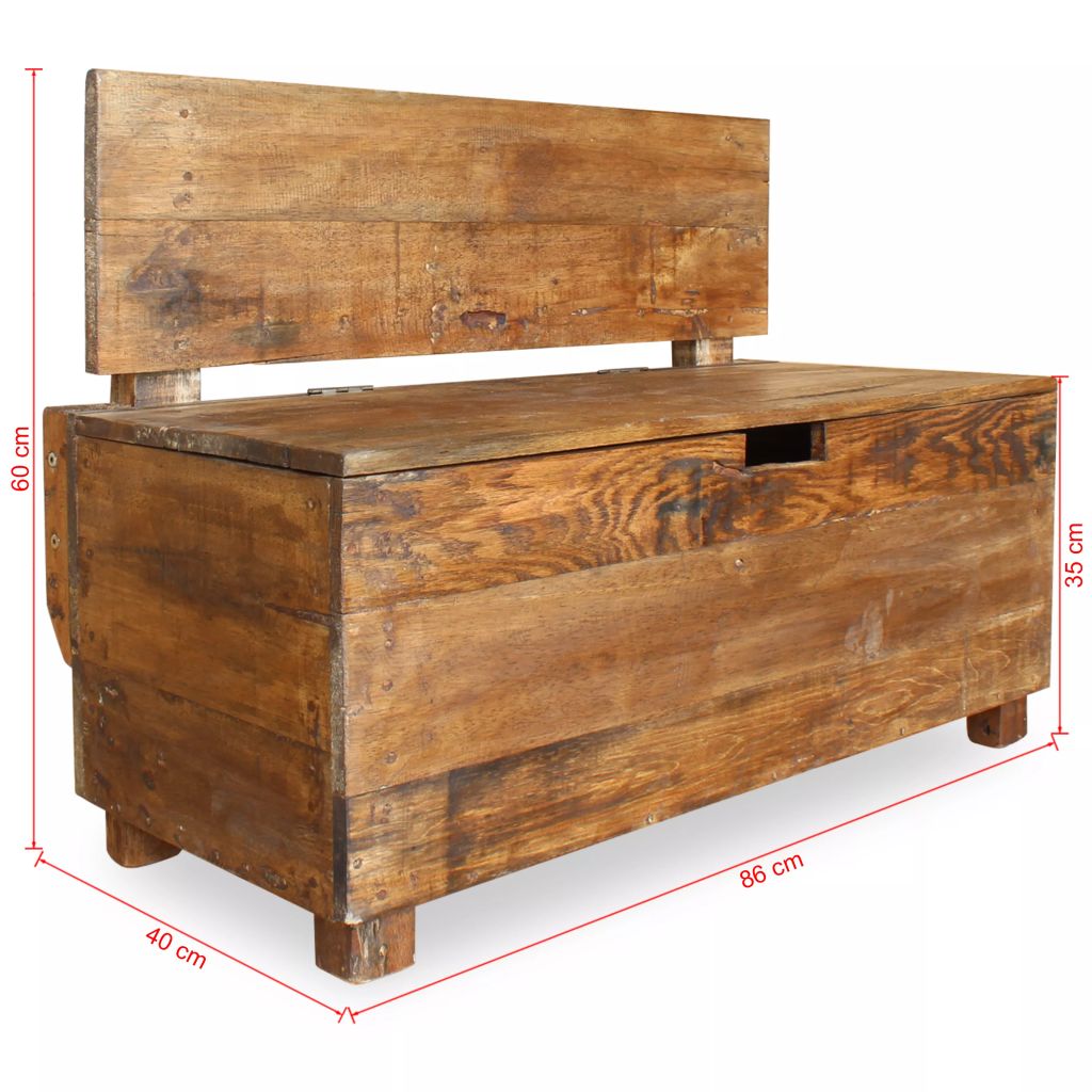 Vidaxl Banc Bois De Recuperation 86 X 40 X 60 Cm