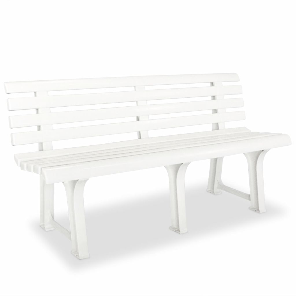 Vidaxl Banc De Jardin 1455 Cm Plastique Blanc 43583