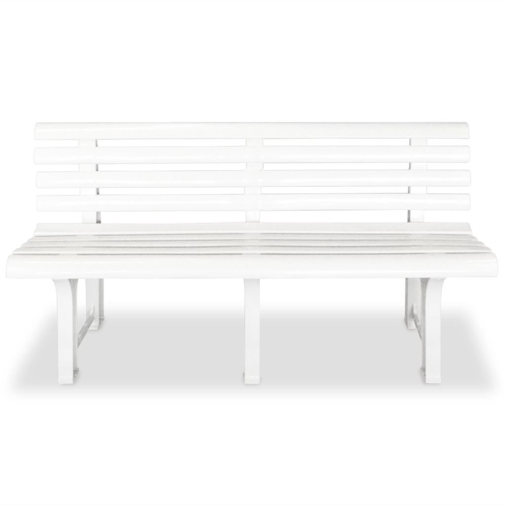 vidaXL Banc de jardin 145,5 x 49 x 74 cm Plastique Blanc