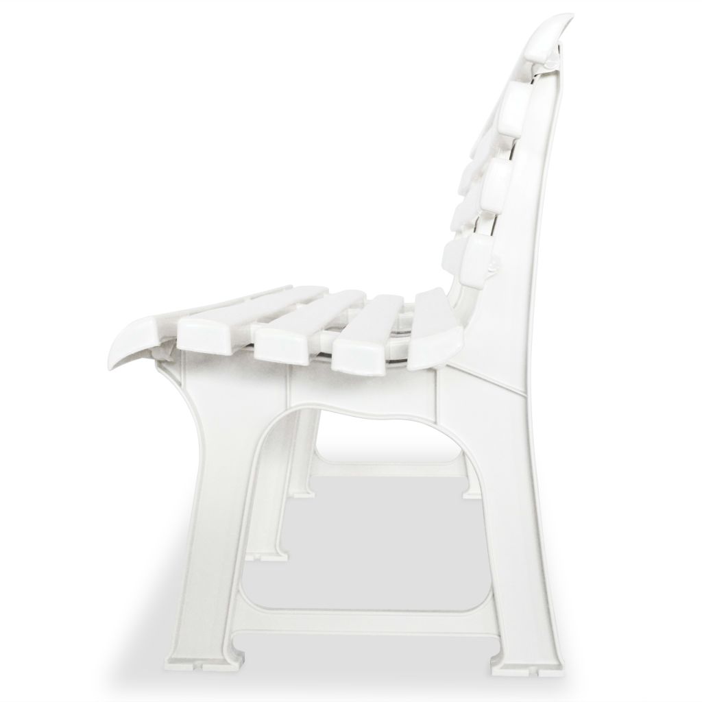 Vidaxl Banc De Jardin 1455 Cm Plastique Blanc 43583