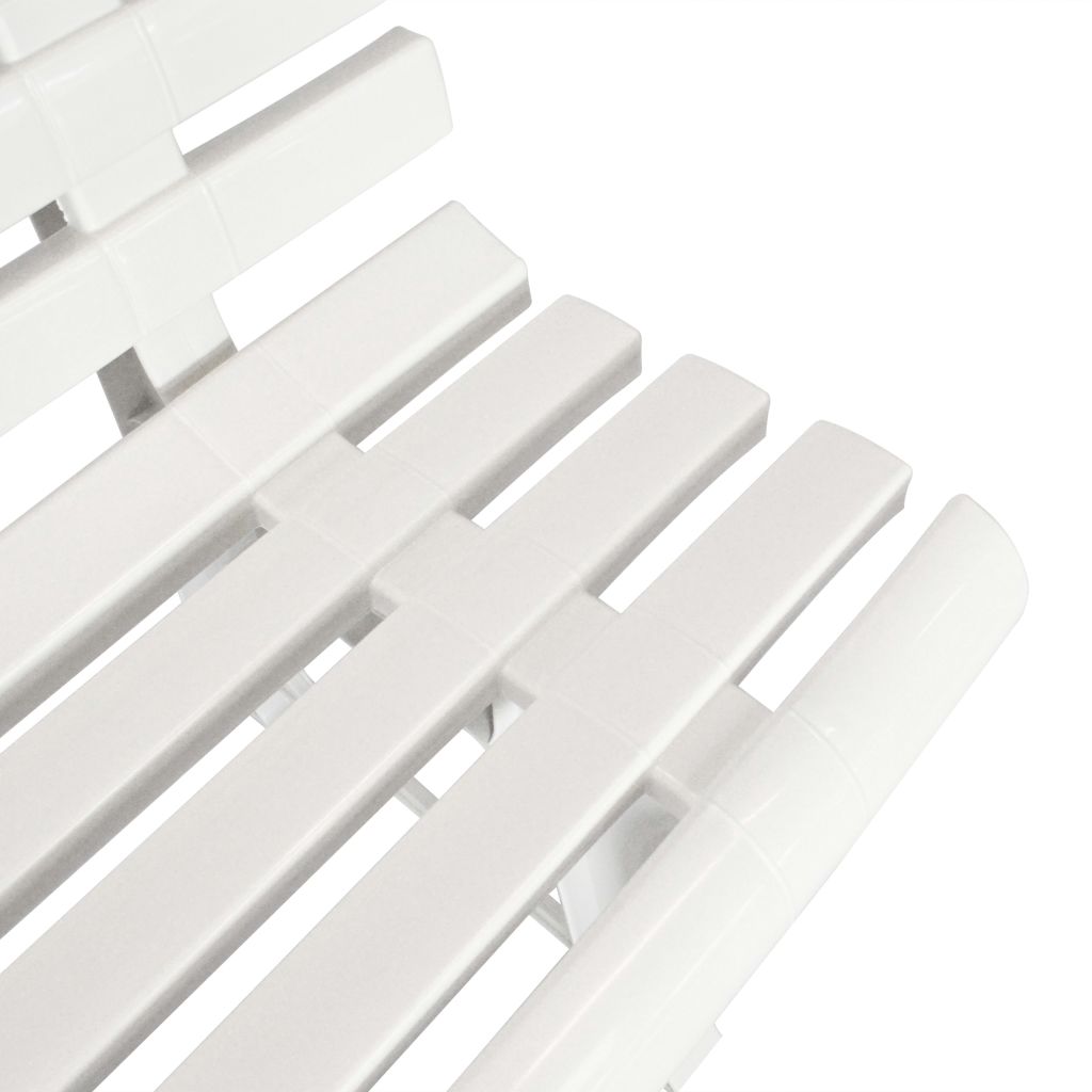 Vidaxl Banc De Jardin 1455 Cm Plastique Blanc 43583