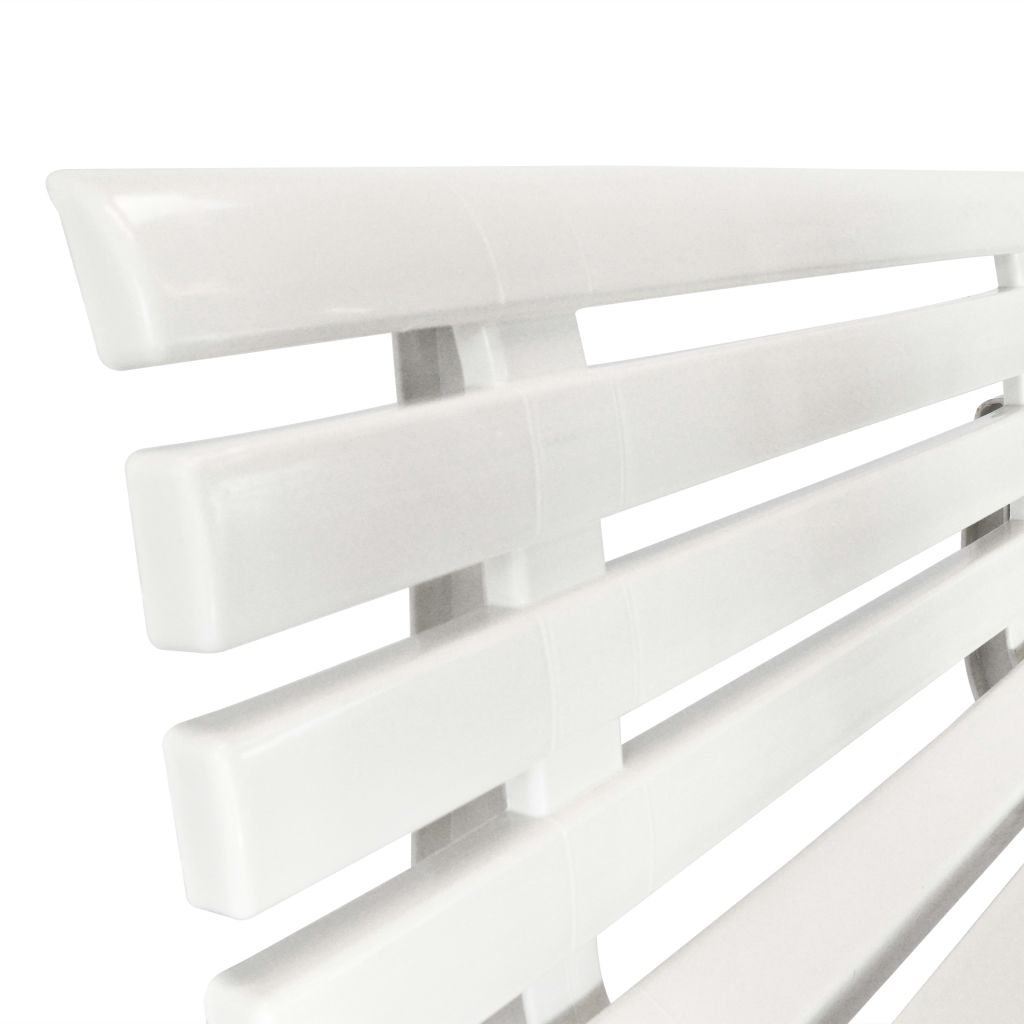 Vidaxl Banc De Jardin 1455 Cm Plastique Blanc 43583