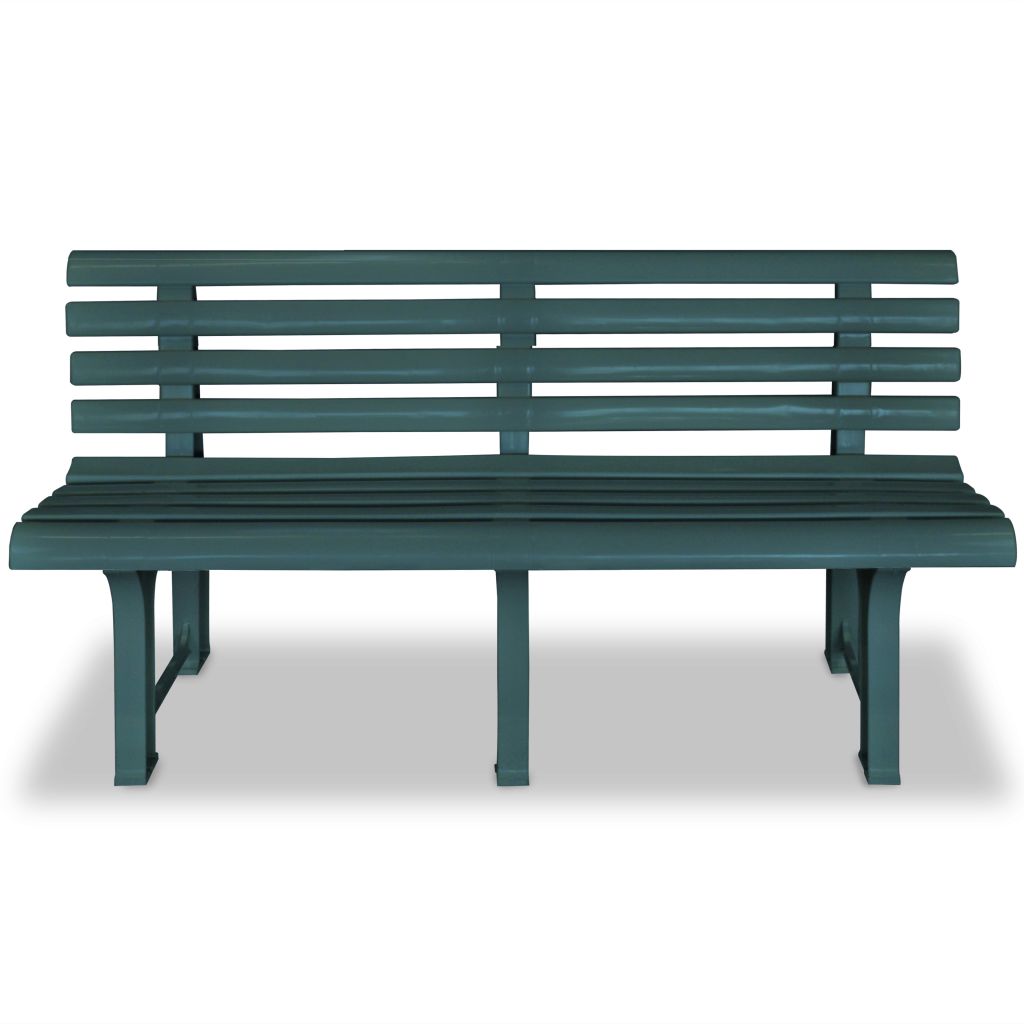 vidaXL Banc de jardin 145,5 x 49 x 74 cm Plastique Vert