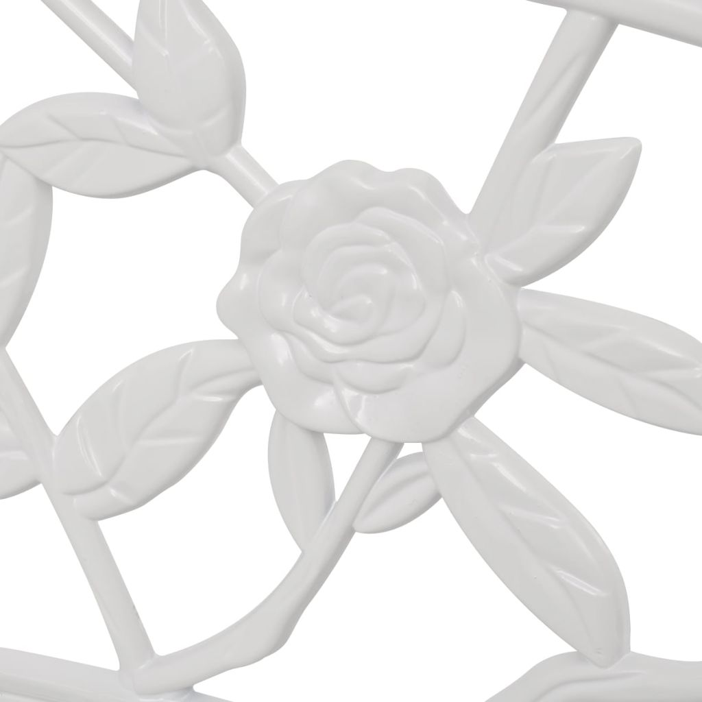 Vidaxl Banc De Jardin 100 Cm Aluminium Coule Blanc 42167