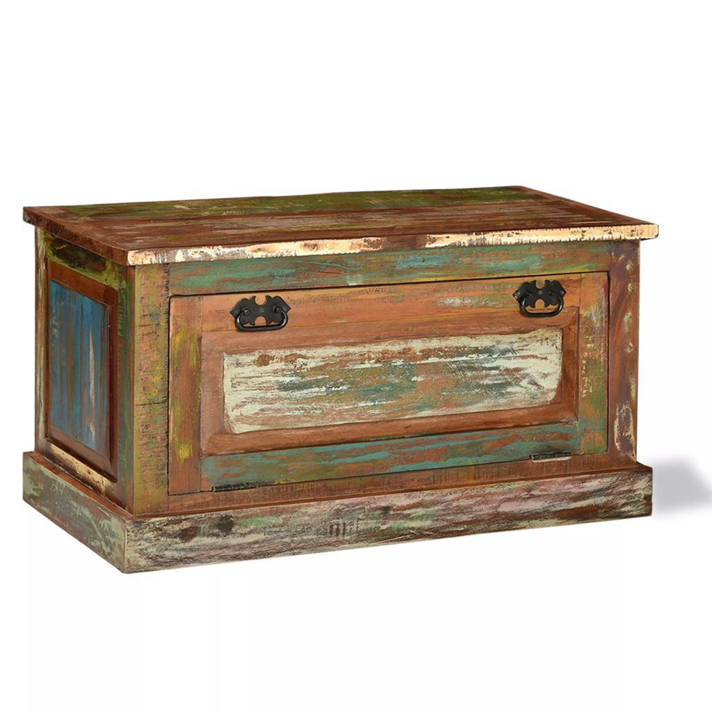 Vidaxl Banc De Rangement De Chaussures Bois De Recuperation