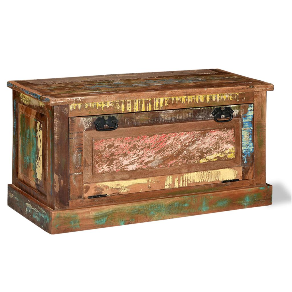 Vidaxl Banc De Rangement De Chaussures Bois De Recuperation