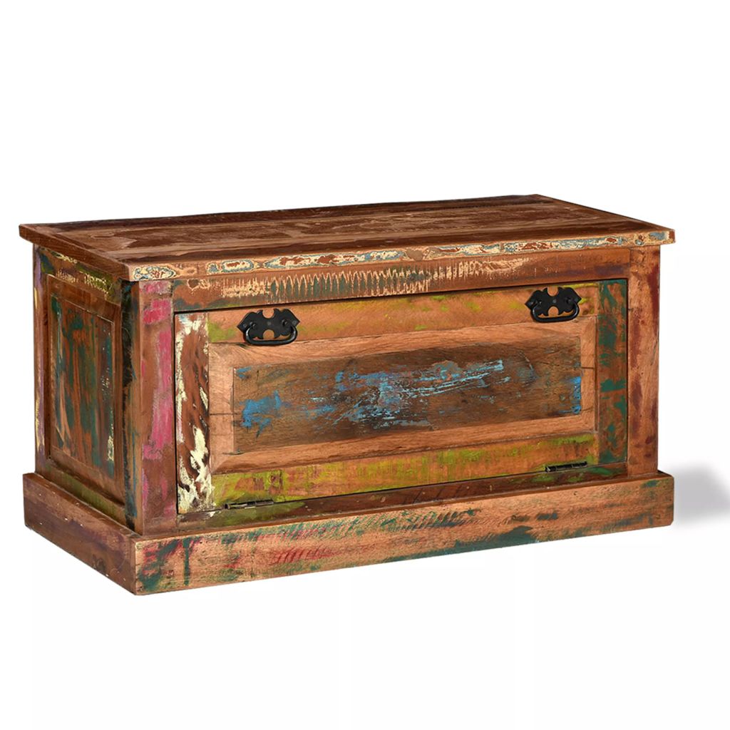 Vidaxl Banc De Rangement De Chaussures Bois De Recuperation