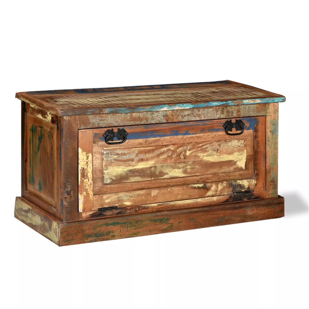 Vidaxl Banc De Rangement De Chaussures Bois De Recuperation