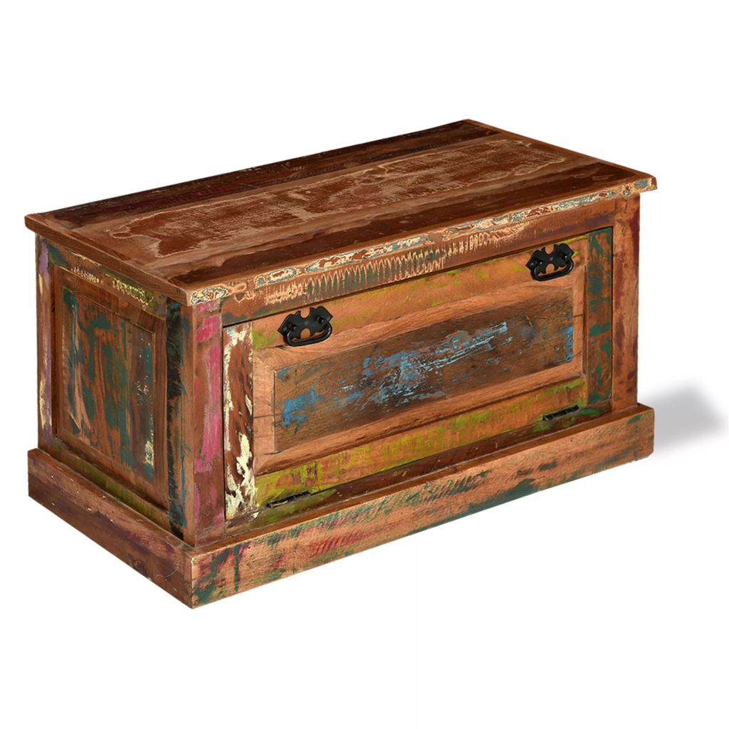 Vidaxl Banc De Rangement De Chaussures Bois De Recuperation