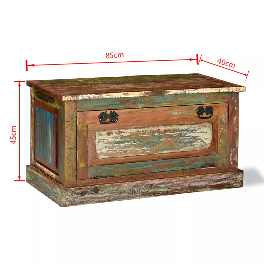 Vidaxl Banc De Rangement De Chaussures Bois De Recuperation