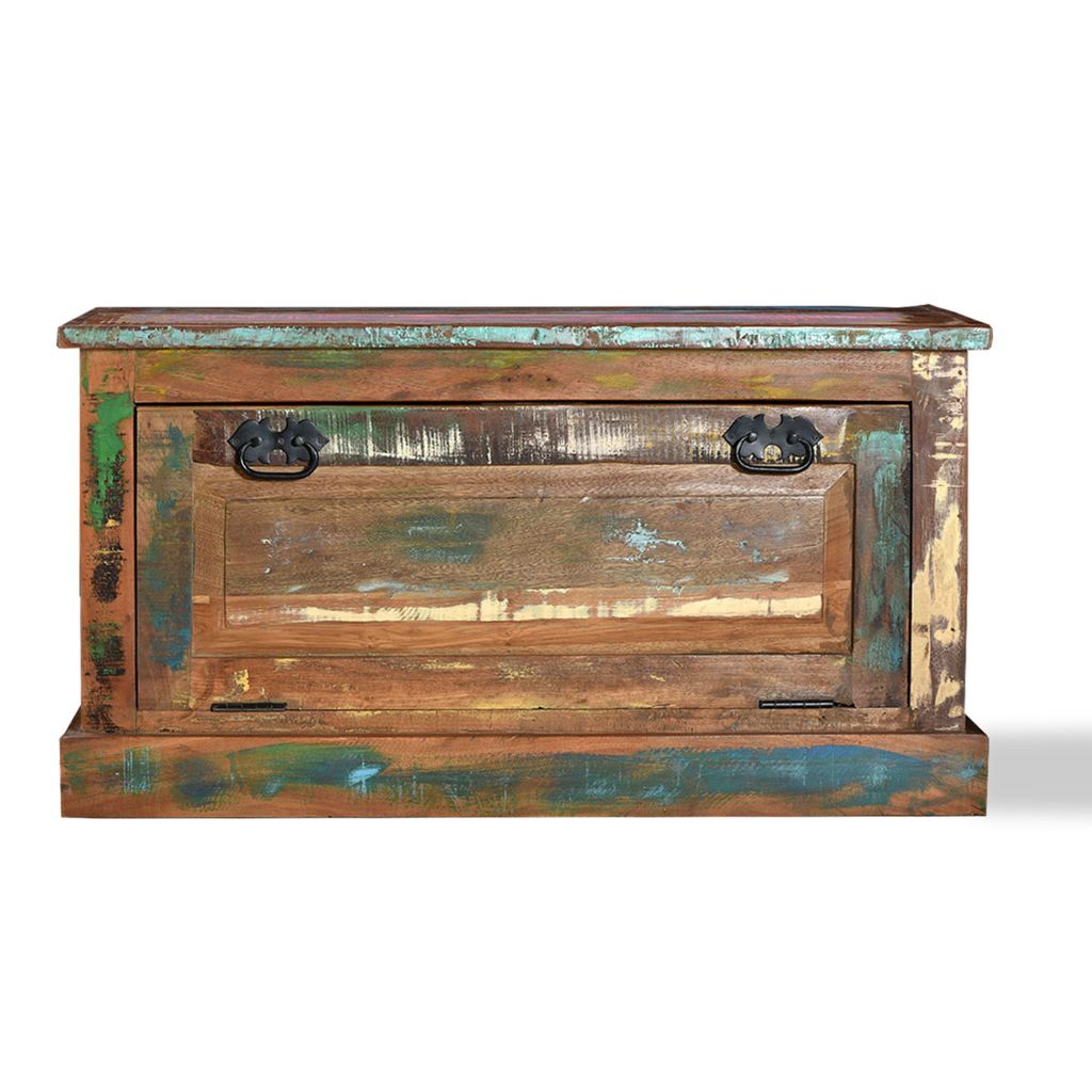 Vidaxl Banc De Rangement De Chaussures Bois De Recuperation