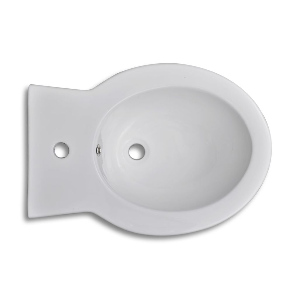 Vidaxl Bidet Rond Ceramique Haute Qualite Blanc