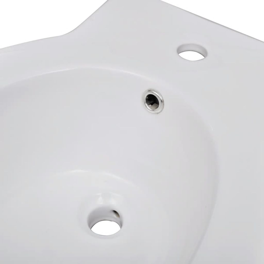 Vidaxl Bidet Rond Ceramique Haute Qualite Blanc