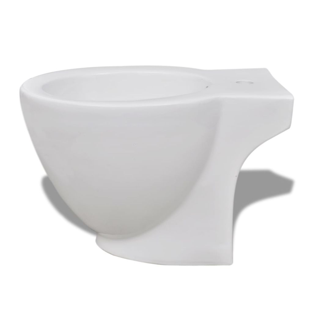 Vidaxl Bidet Rond Ceramique Haute Qualite Blanc