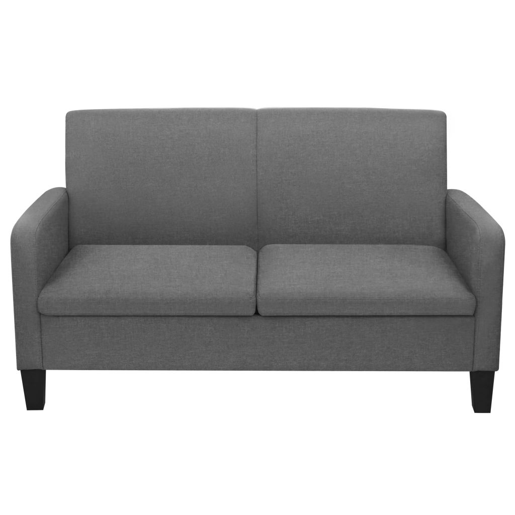 vidaXL Canape a 2 places 135 x 65 x 76 cm Gris fonce
