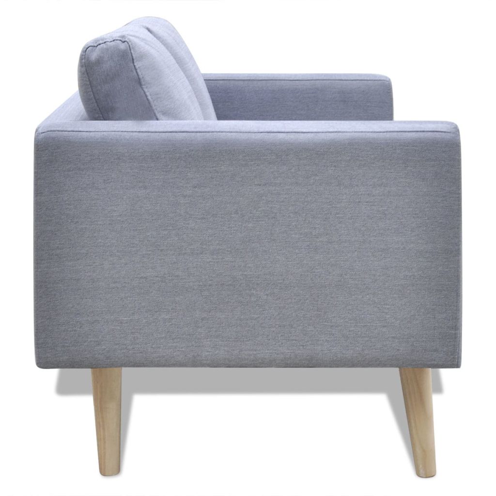 Canape 2 places en tissu gris clair NEUF