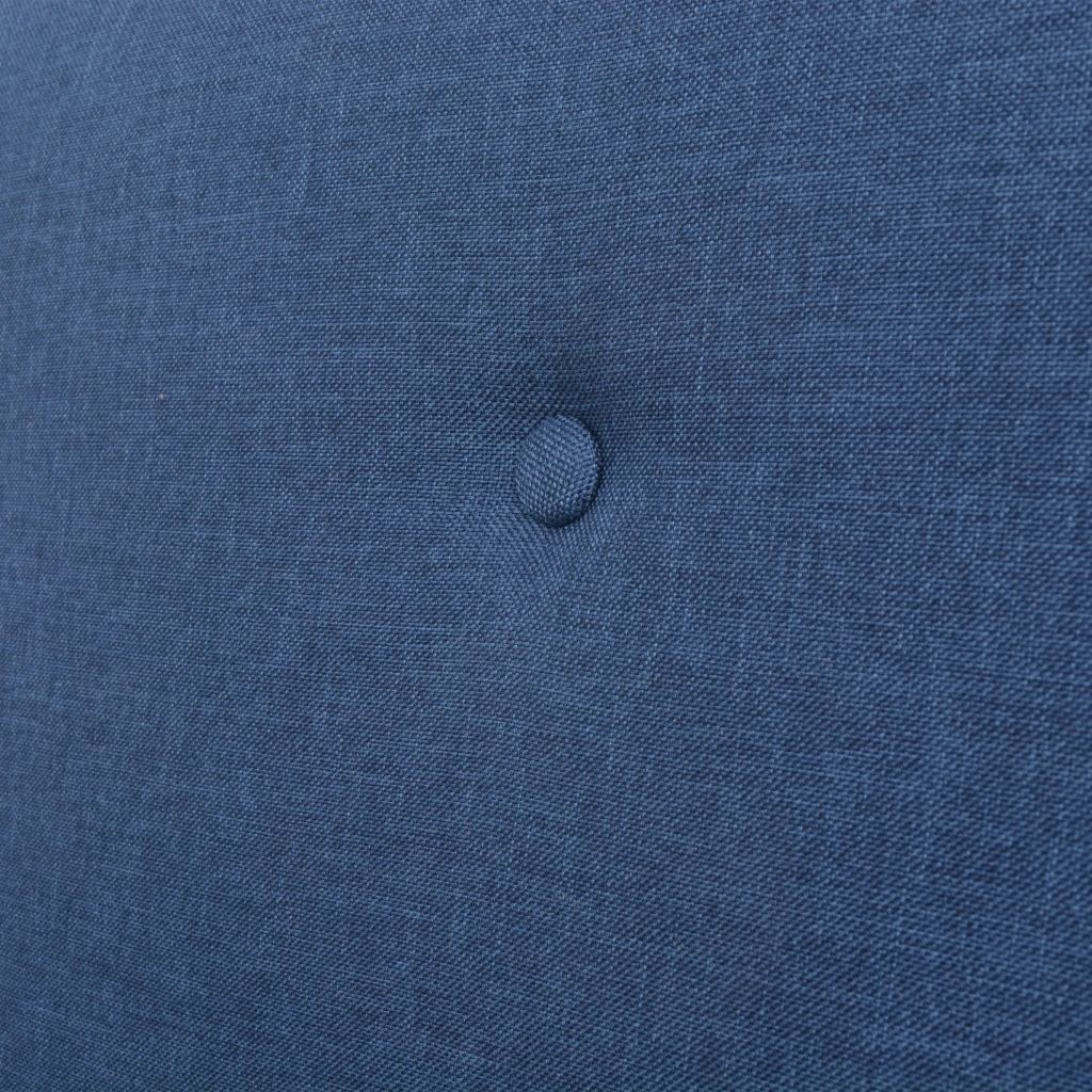 vidaXL Canape a 3 places Tissu Bleu