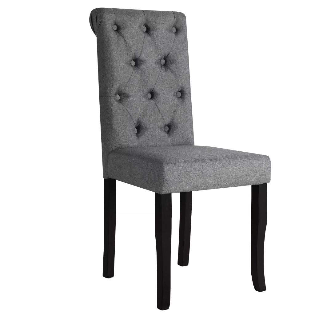 Vidaxl Chaises A Manger Lot De 4 Gris Fonce Tissu 245515