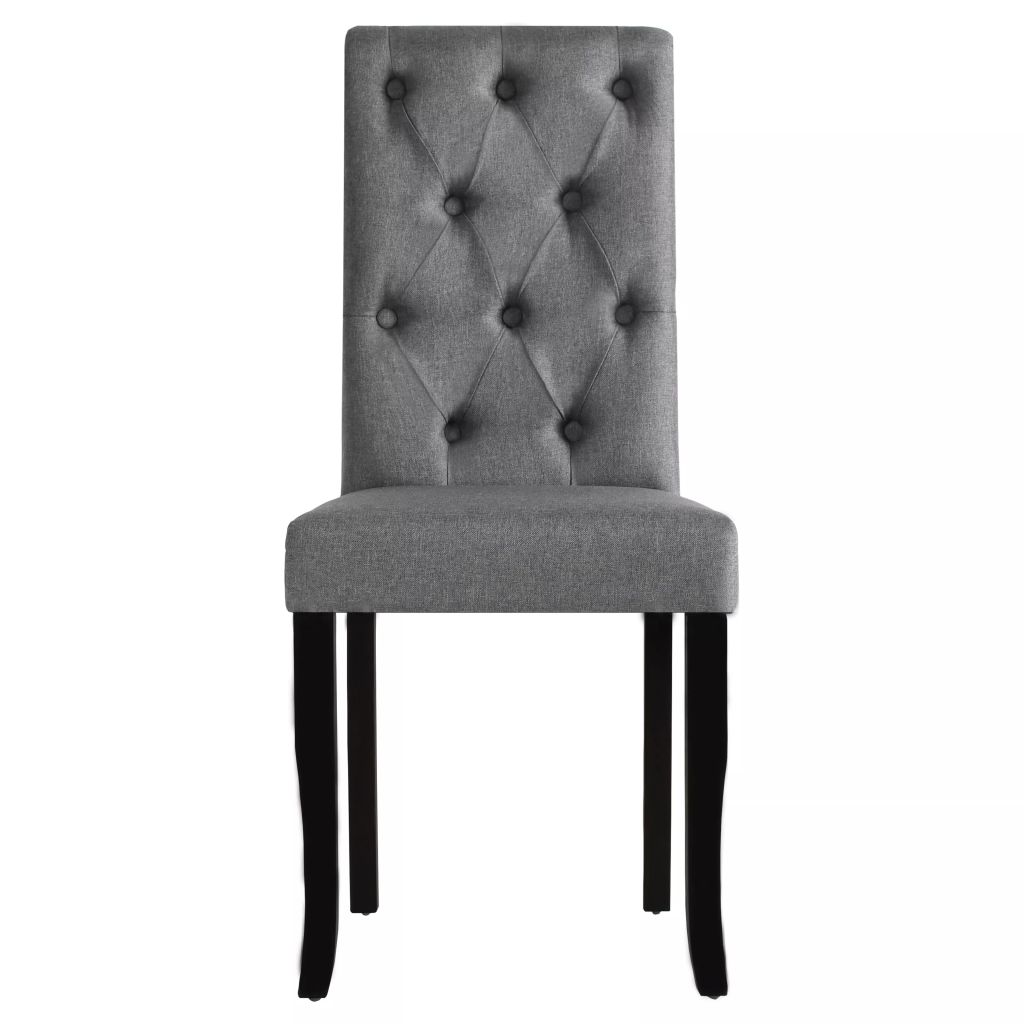 Vidaxl Chaises A Manger Lot De 4 Gris Fonce Tissu 245515