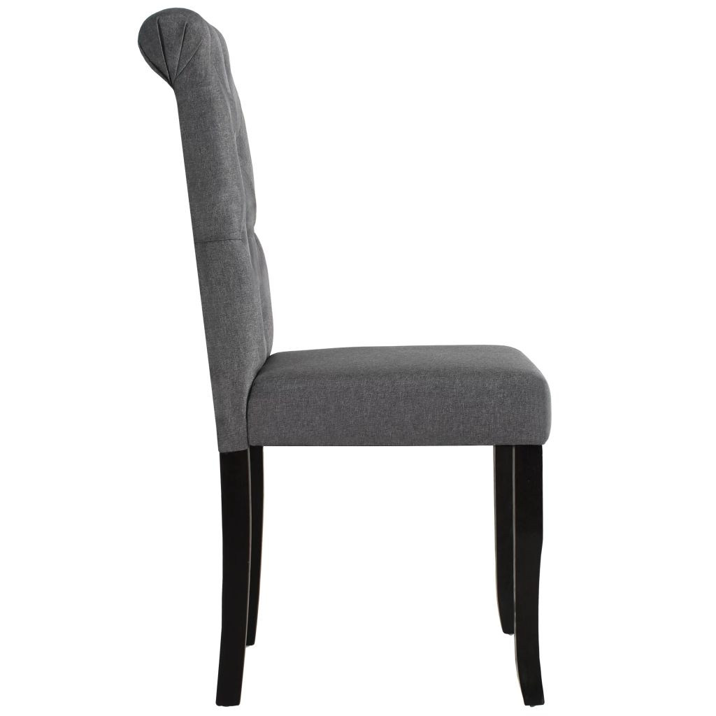 Vidaxl Chaises A Manger Lot De 4 Gris Fonce Tissu 245515