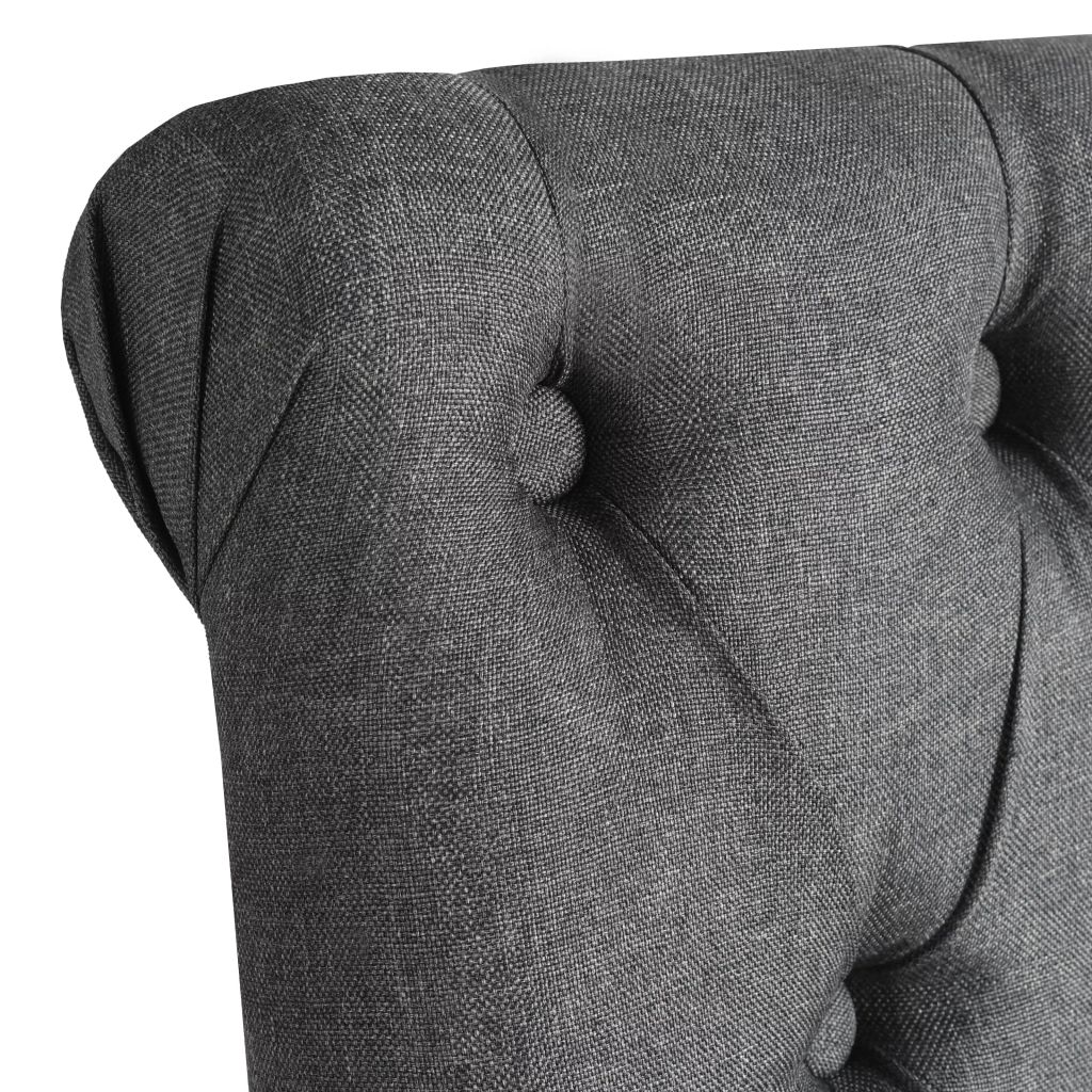 Vidaxl Chaises A Manger Lot De 4 Gris Fonce Tissu 245515