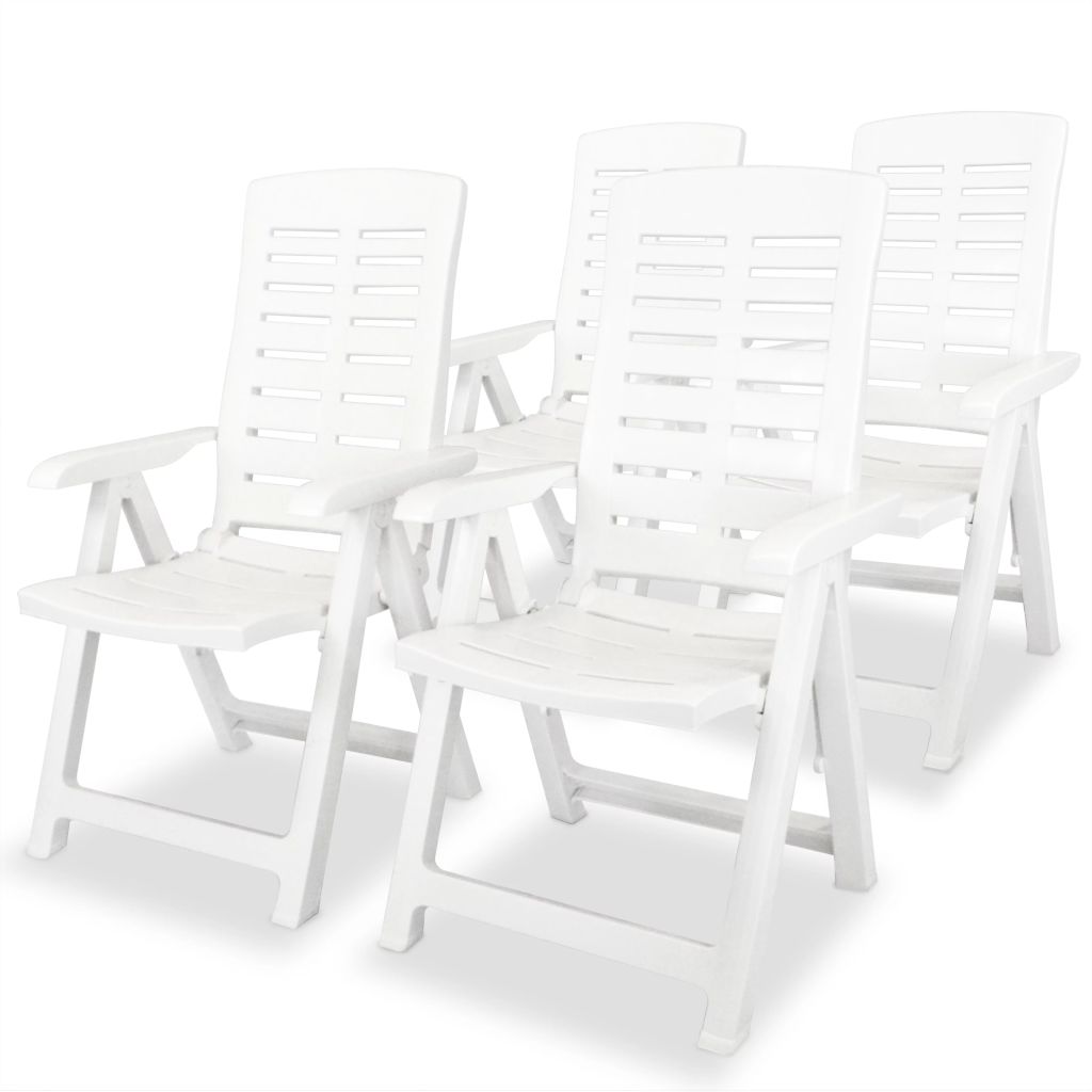 Vidaxl 4x Chaises Inclinables De Jardin Fauteuils De Patio Chaises Dexterieur Sieges De Terrasse Fauteuils Pliables 275067