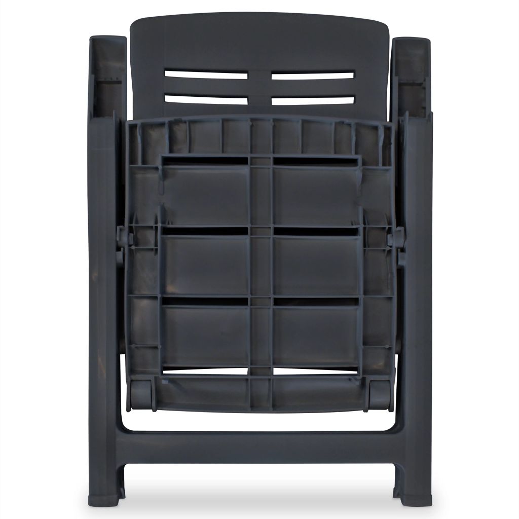 Vidaxl 4x Chaises Inclinables De Jardin Fauteuils De Patio Chaises Dexterieur Sieges De Terrasse Chaises Pliables Plastique 275071