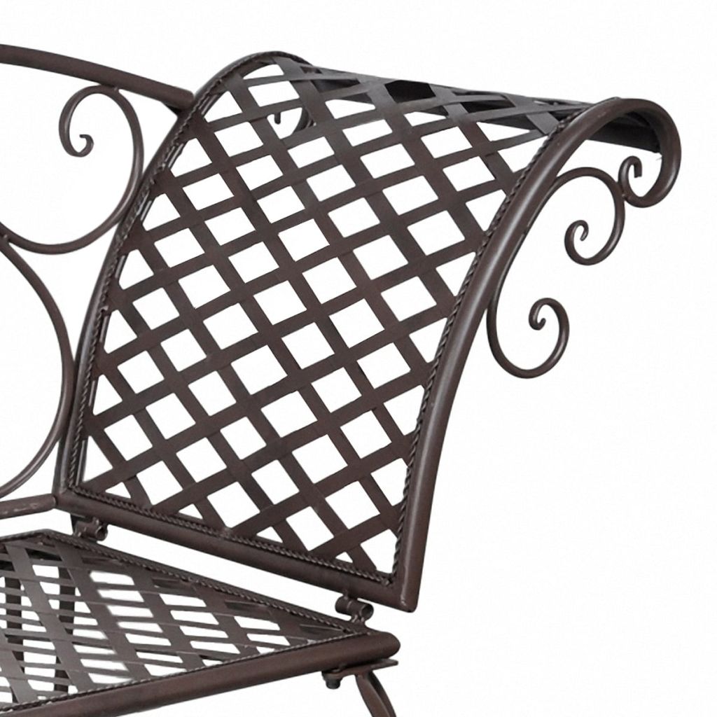 Vidaxl Chaise Longue De Jardin 128 Cm Acier Antique Marron