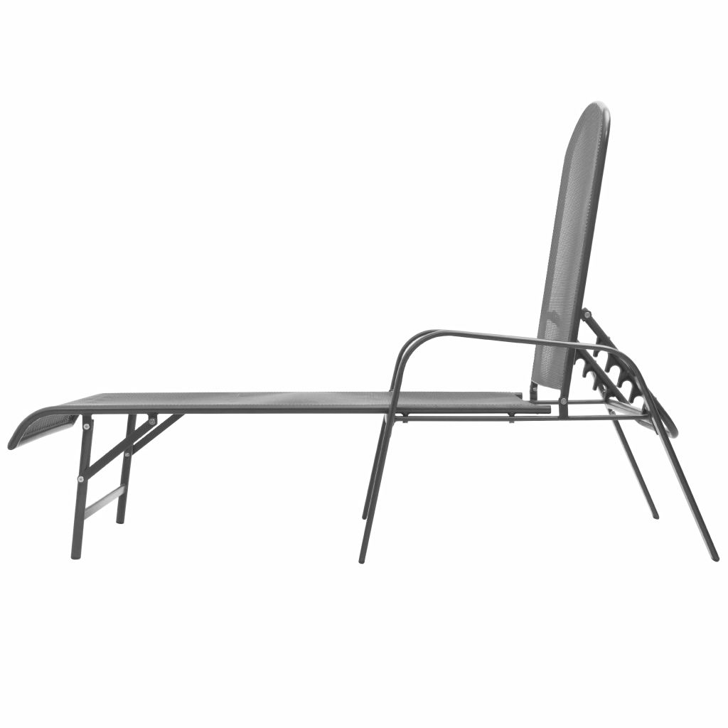 Vidaxl Chaise Longue Acier Anthracite