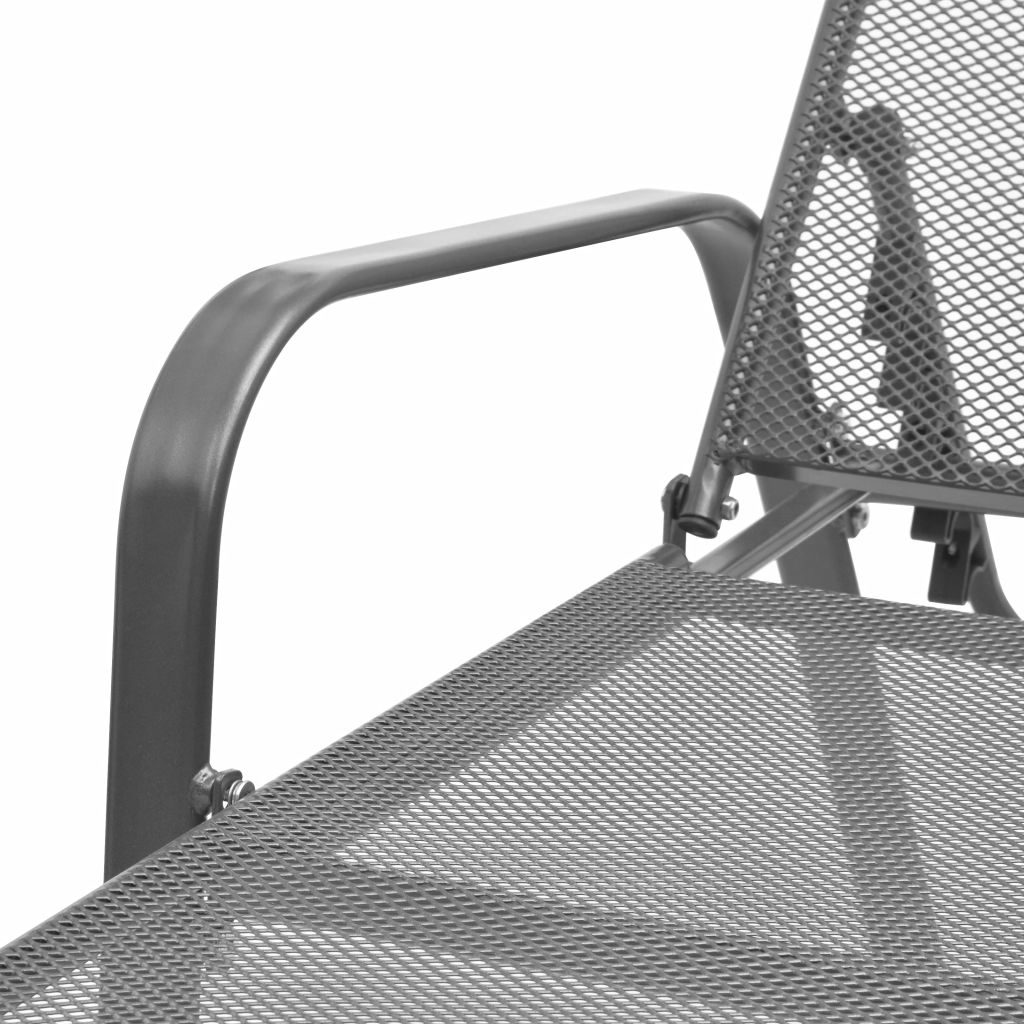 Vidaxl Chaise Longue Acier Anthracite
