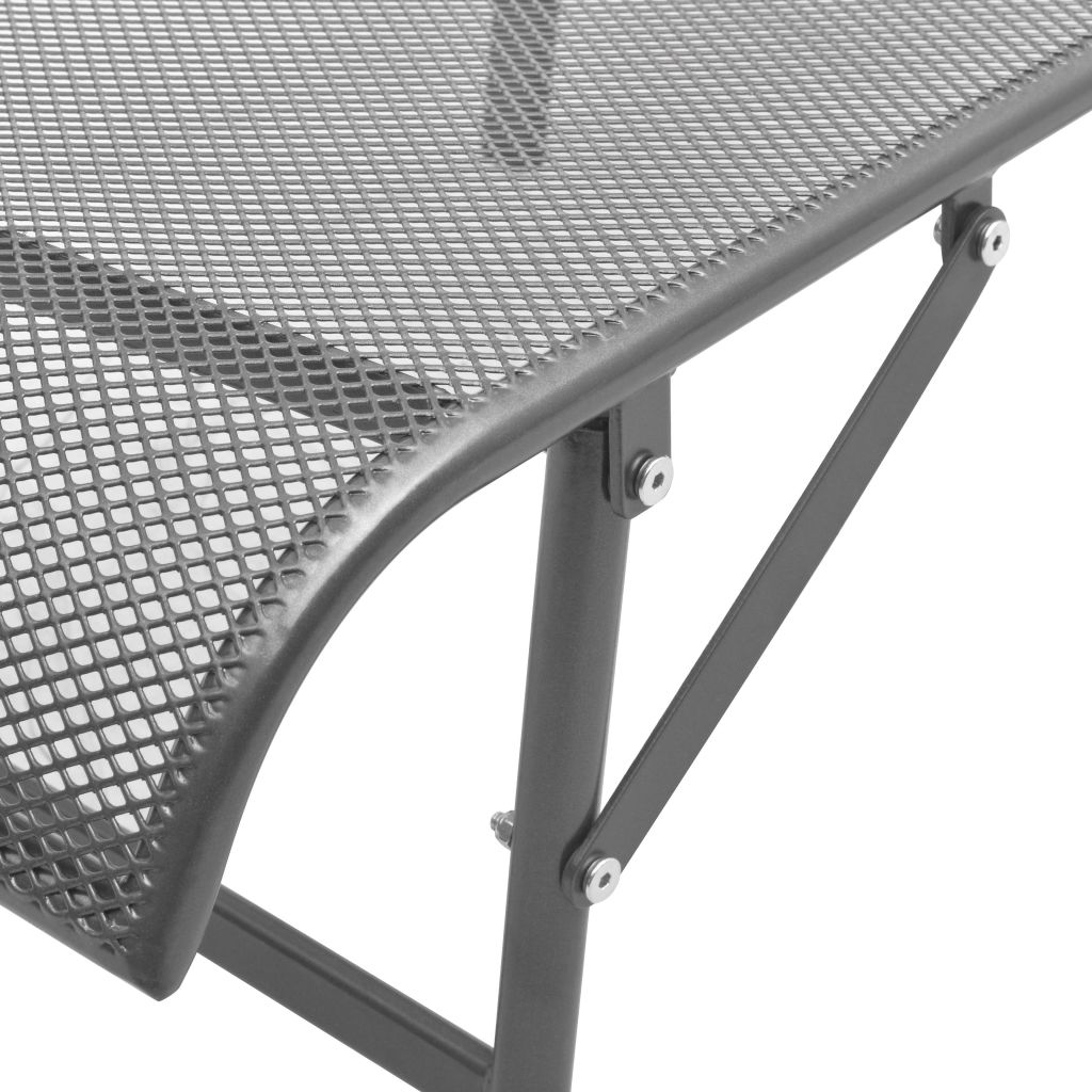 Vidaxl Chaise Longue Acier Anthracite