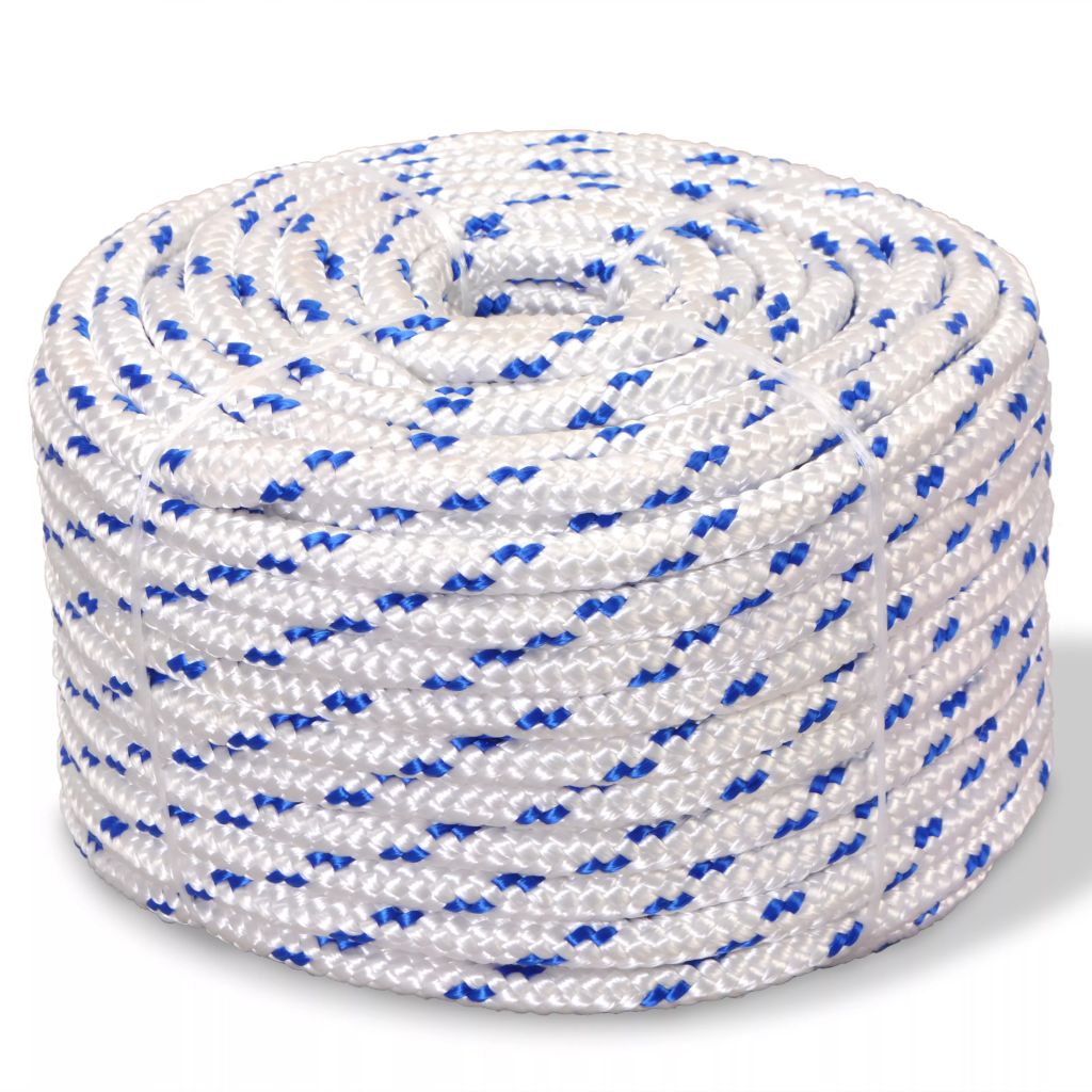 Vidaxl Corde De Bateau Polypropylene 14 Mm 50 M Blanc