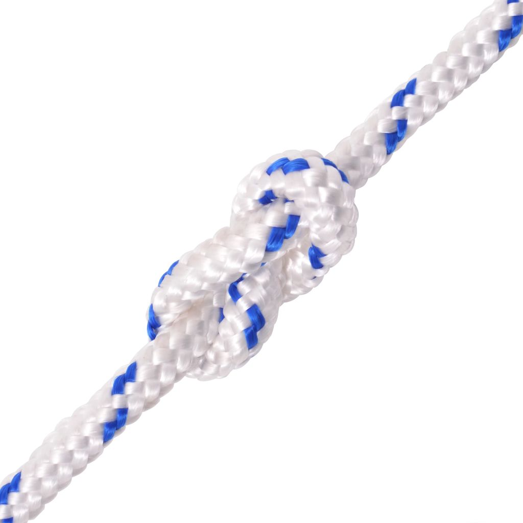 vidaxl Corde de bateau Polypropylene 14 mm 50 m Blanc VIDAXL
