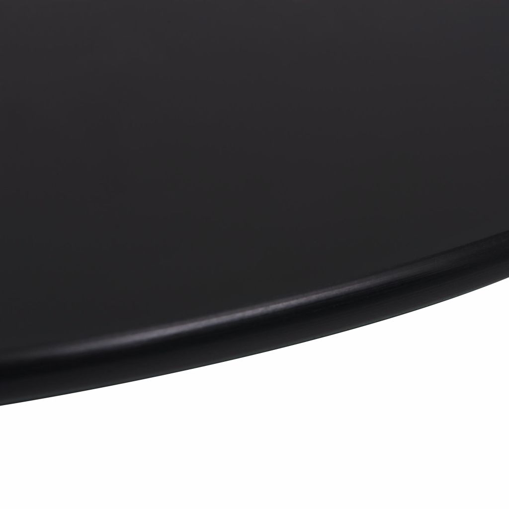 Dessus De Table Rond Vidaxl Verre Trempe 600 Mm De Diametre Noir