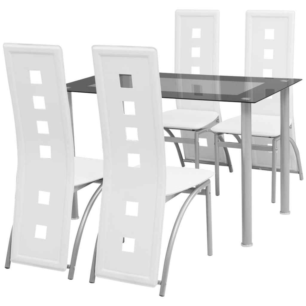 Vidaxl Ensemble A Diner Cinq Pieces Blanc