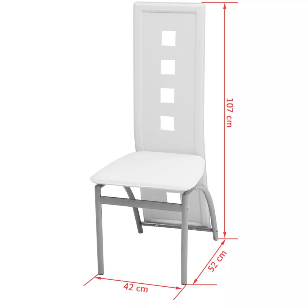 Vidaxl Ensemble A Diner Cinq Pieces Blanc