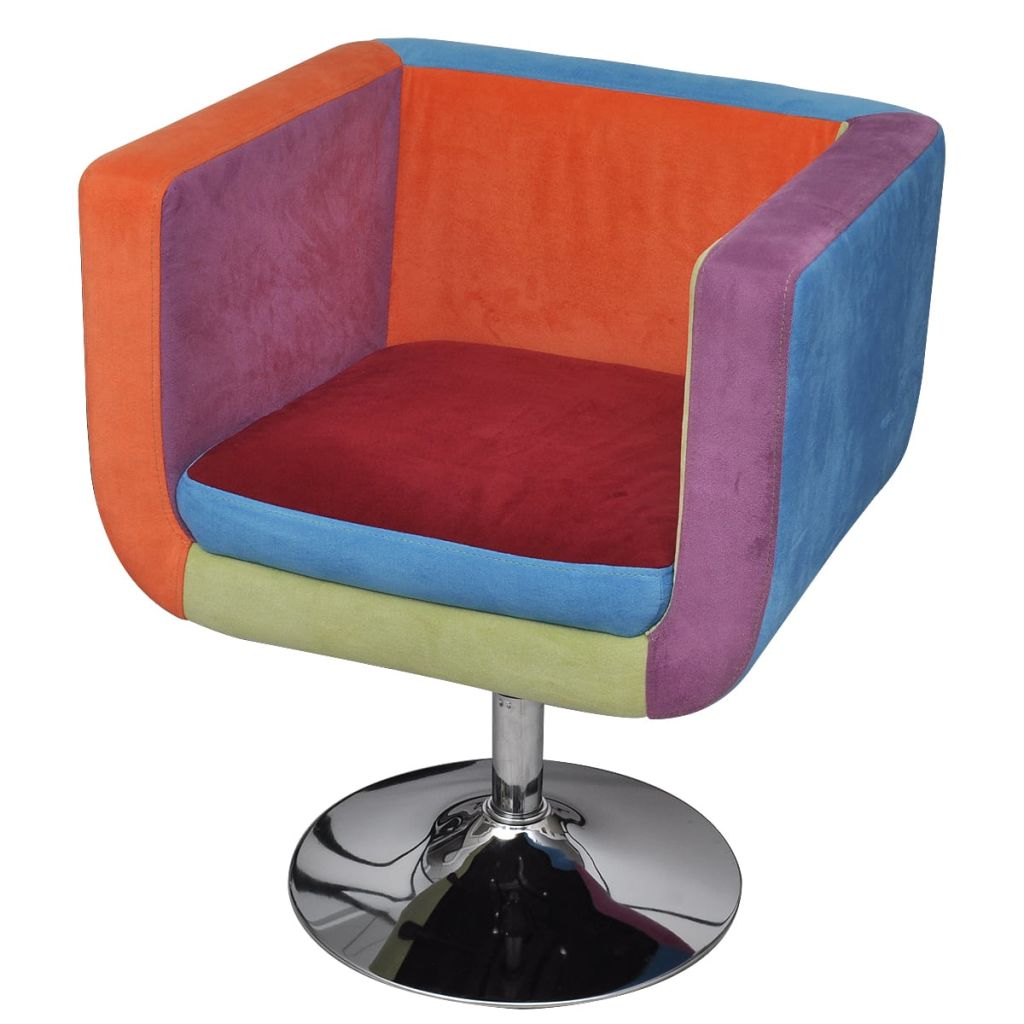 Vidaxl Fauteuil Avec Design De Patchwork Cube Tissu