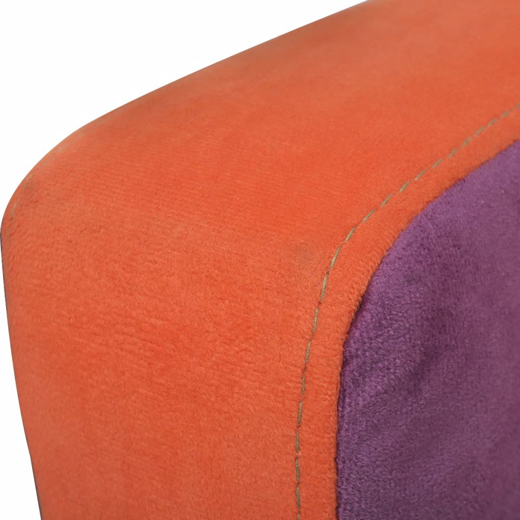 Vidaxl Fauteuil Avec Design De Patchwork Cube Tissu