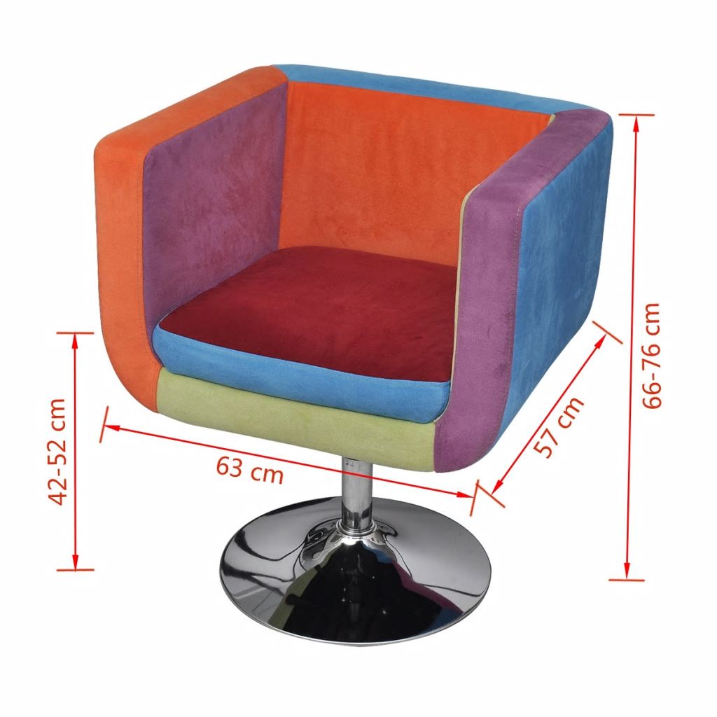 Vidaxl Fauteuil Avec Design De Patchwork Cube Tissu