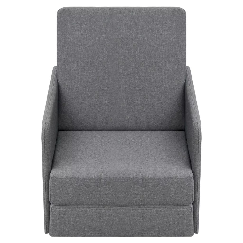 vidaXL Fauteuil convertible 595 x 72 x 725 cm Tissu Gris clair