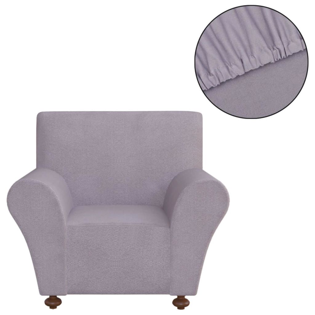 Vidaxl Housse De Canape En Polyester Jersey Extensible Gris